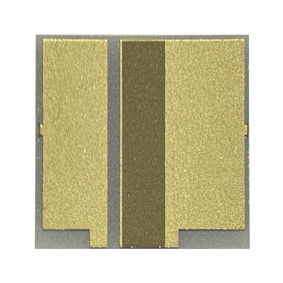 AlN laser diode submount with gold metallization